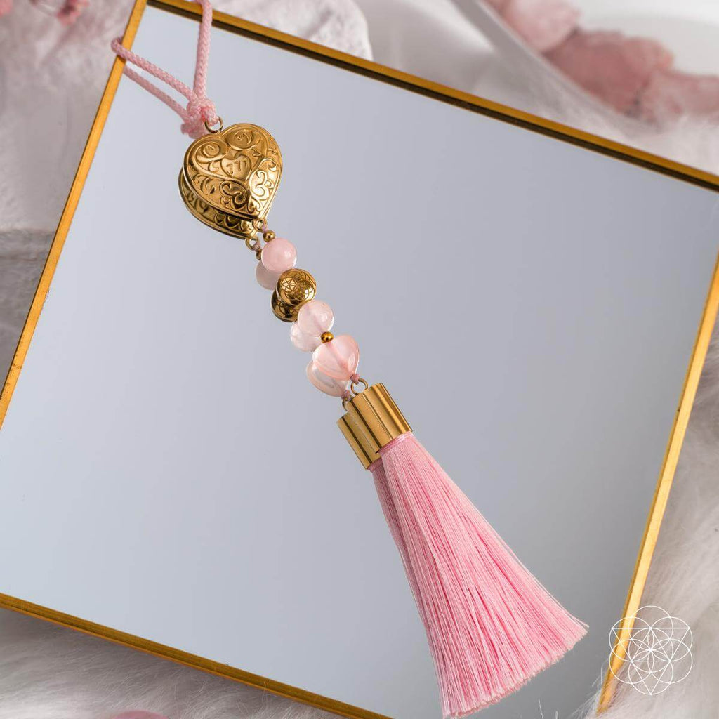 Car Guardian - 'You Are Loved' Heart Charm Tassel