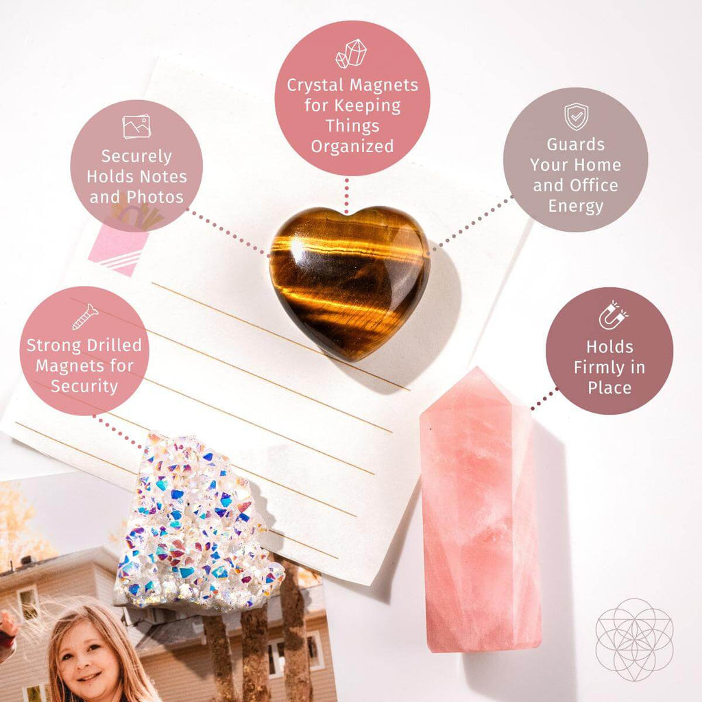 Crystal Fridge Magnets - Trio of Protection & Comfort