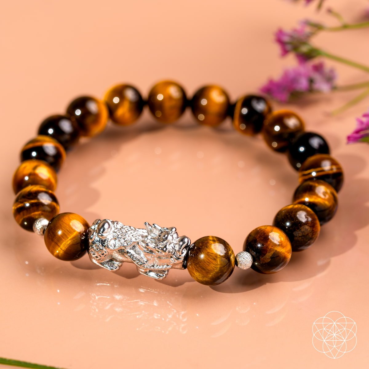 Fortune Flows - Tiger's Eye & Pixiu Bracelet
