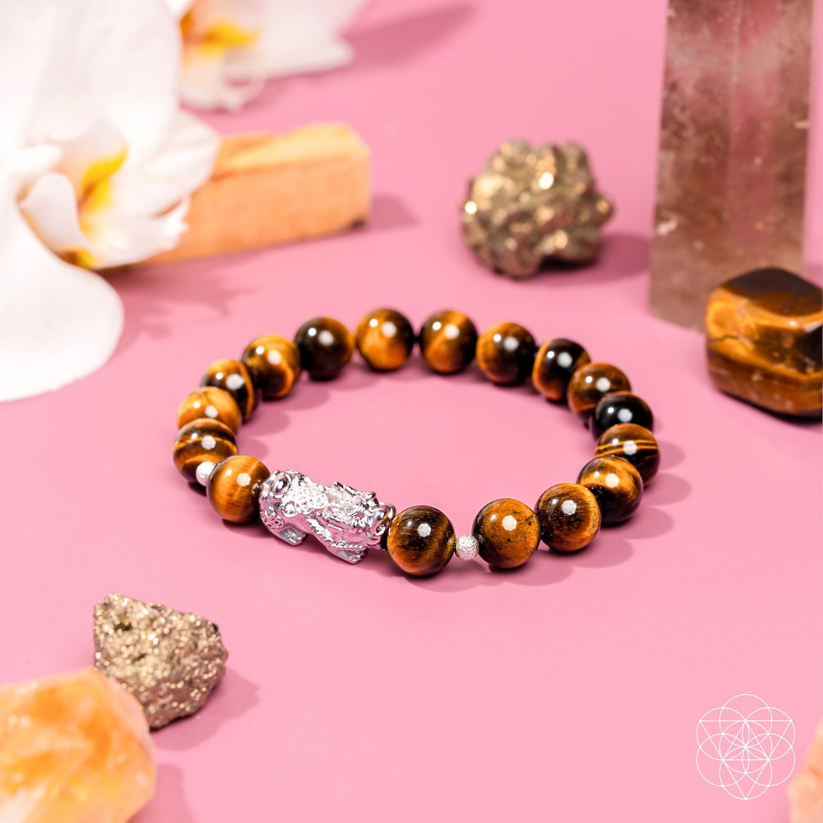 Fortune Flows - Tiger's Eye & Pixiu Bracelet