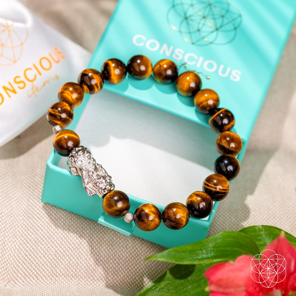 Fortune Flows - Tiger's Eye & Pixiu Bracelet